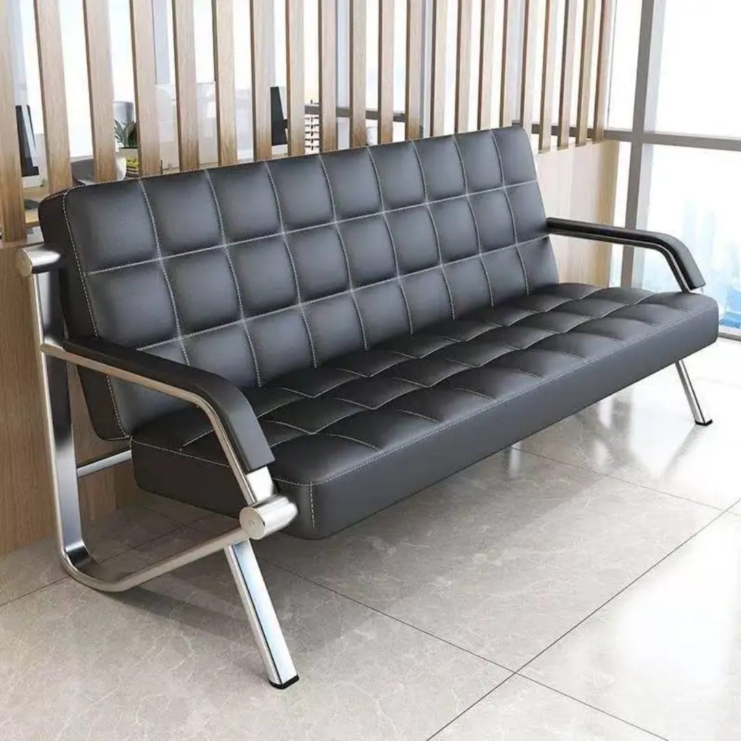 Executive 5-Seater Leatherette Reception Sofa Bench - Professional Salon Equipment at Beauty Republic Equipment Store